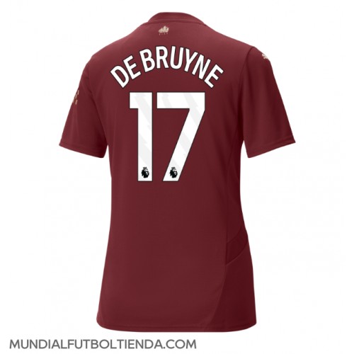 Camiseta Manchester City Kevin De Bruyne #17 Tercera Equipación Replica 2024-25 para mujer mangas cortas